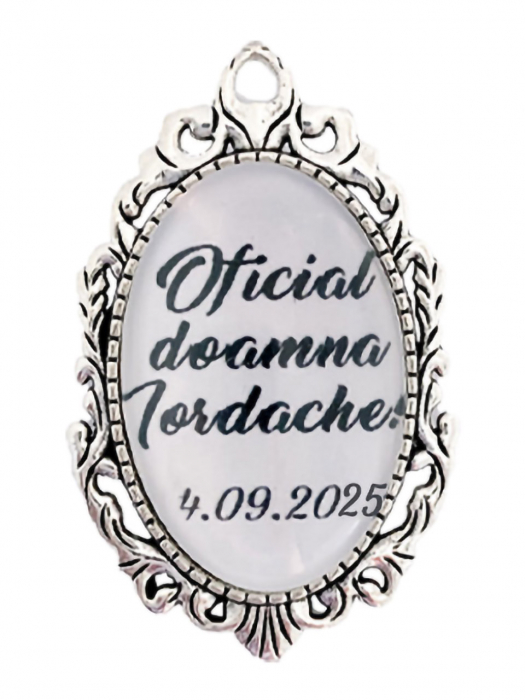 Brosa personalizata nunta "Oficial doamna" [1]
