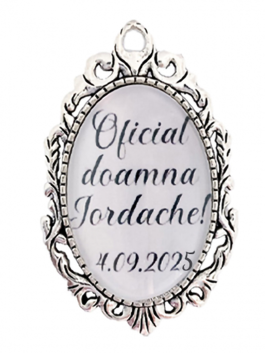 Brosa personalizata nunta "Oficial doamna" [1]