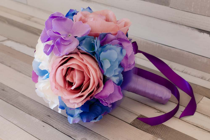 Buchet cu hortensii mov si albastre [4]