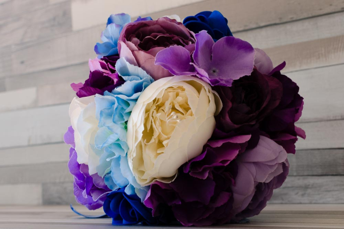 Buchet cu hortensii mov si albastre [2]