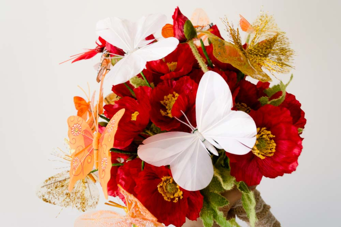 Buchet cu maci si fluturi multicolori [9]