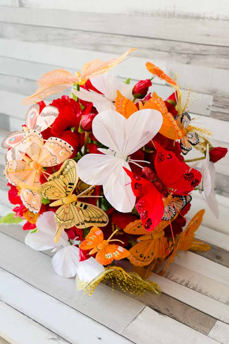 Buchet cu maci si fluturi multicolori [4]