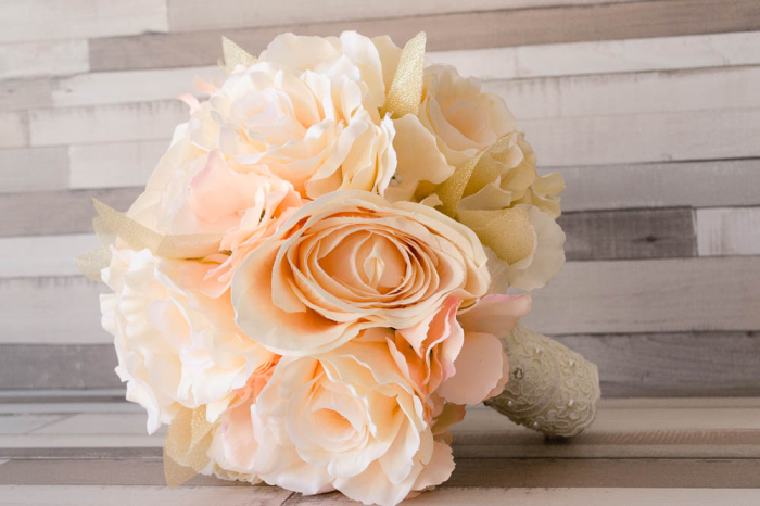 Buchet cu trandafiri somon [2]