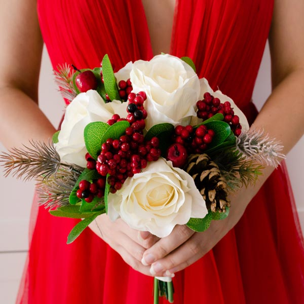 Buchet de iarna cu trandafiri ivoar mic [1]