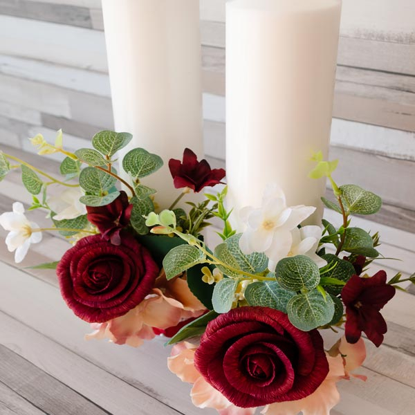 Lumanari decorate cu trandafiri din hartie [1]