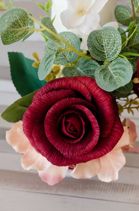 Lumanari decorate cu trandafiri din hartie [3]