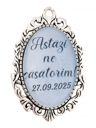 Brose - Brosa personalizata nunta "Astazi ne casatorim"