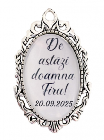 Brose - Brosa personalizata nunta "De astazi doamna"