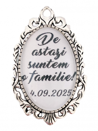 Brose - Brosa personalizata nunta "De astazi suntem o familie"