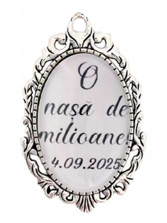 Brose - Brosa personalizata nunta "O nasa de milioane"