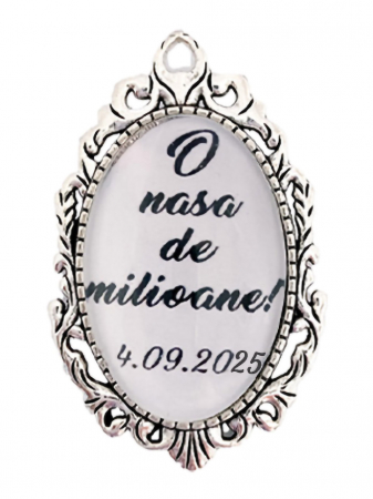 Brose - Brosa personalizata nunta "O nasa de milioane"