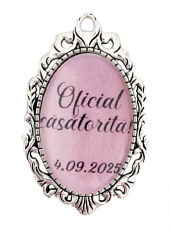 Brose - Brosa personalizata nunta "Oficial casatorita"