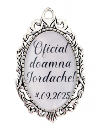 Brose - Brosa personalizata nunta "Oficial doamna"