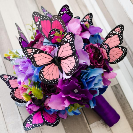 Buchet cu fluturi multicolori 2