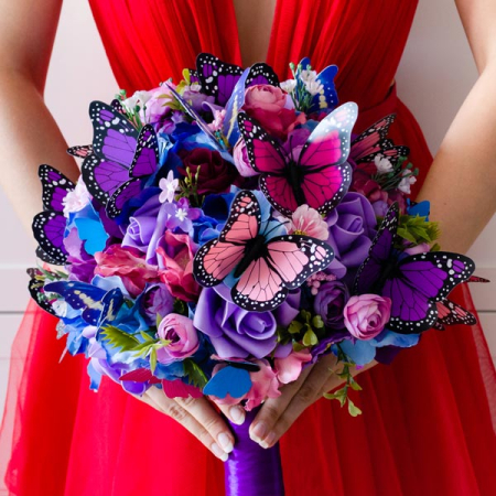 Buchet cu fluturi multicolori 4