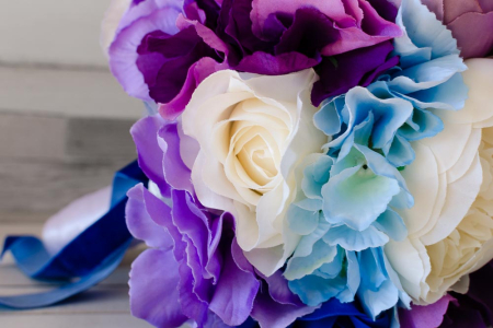 Buchet cu hortensii mov si albastre [2]