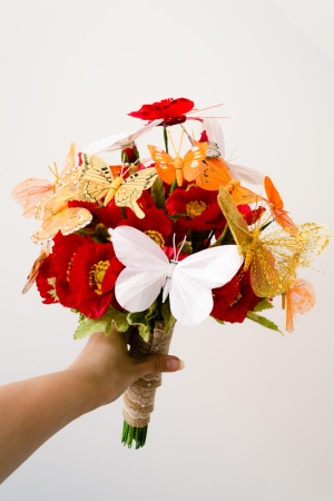 Buchet cu maci si fluturi multicolori [7]