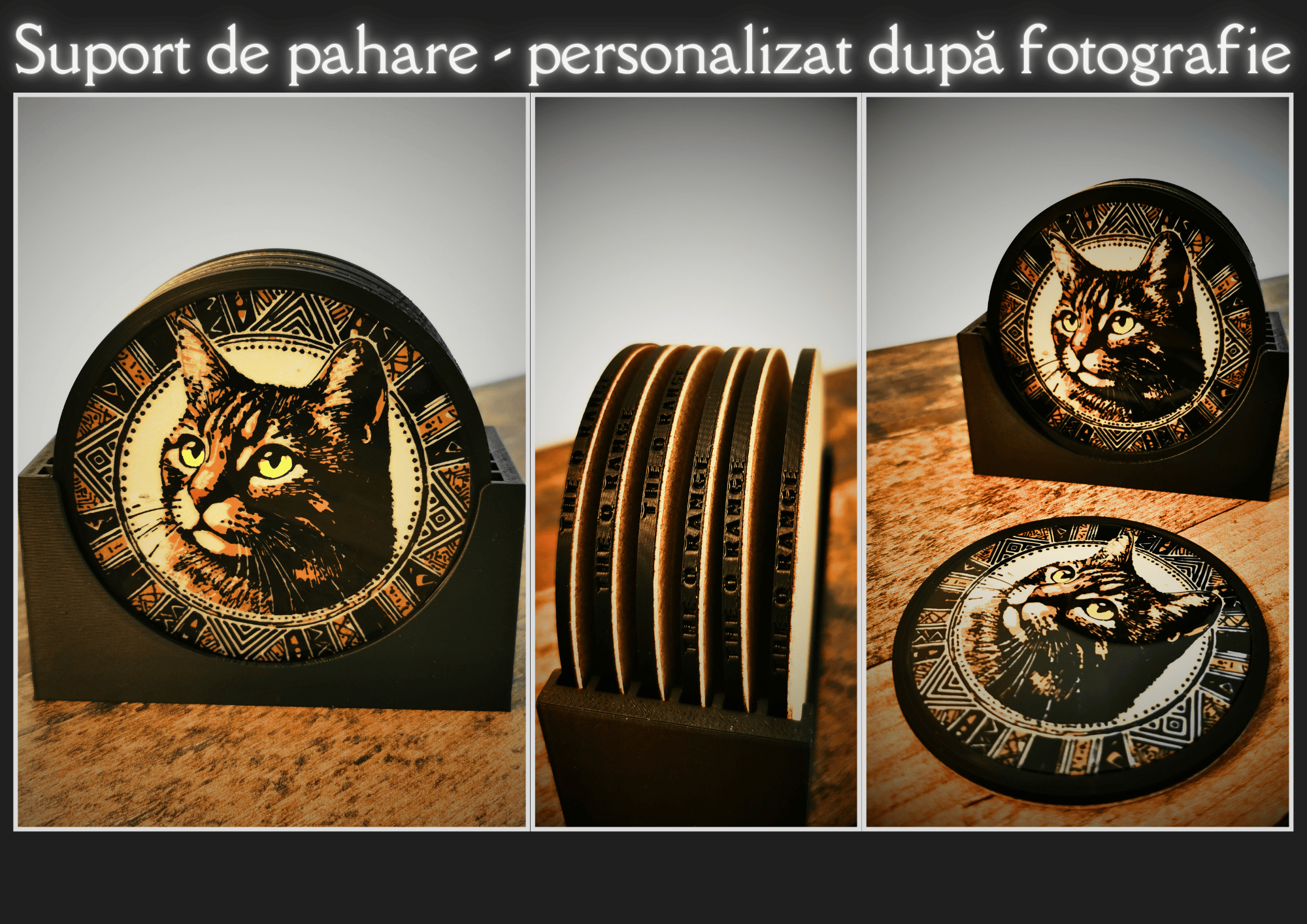 Suport de pahare – personalizat după fotografie