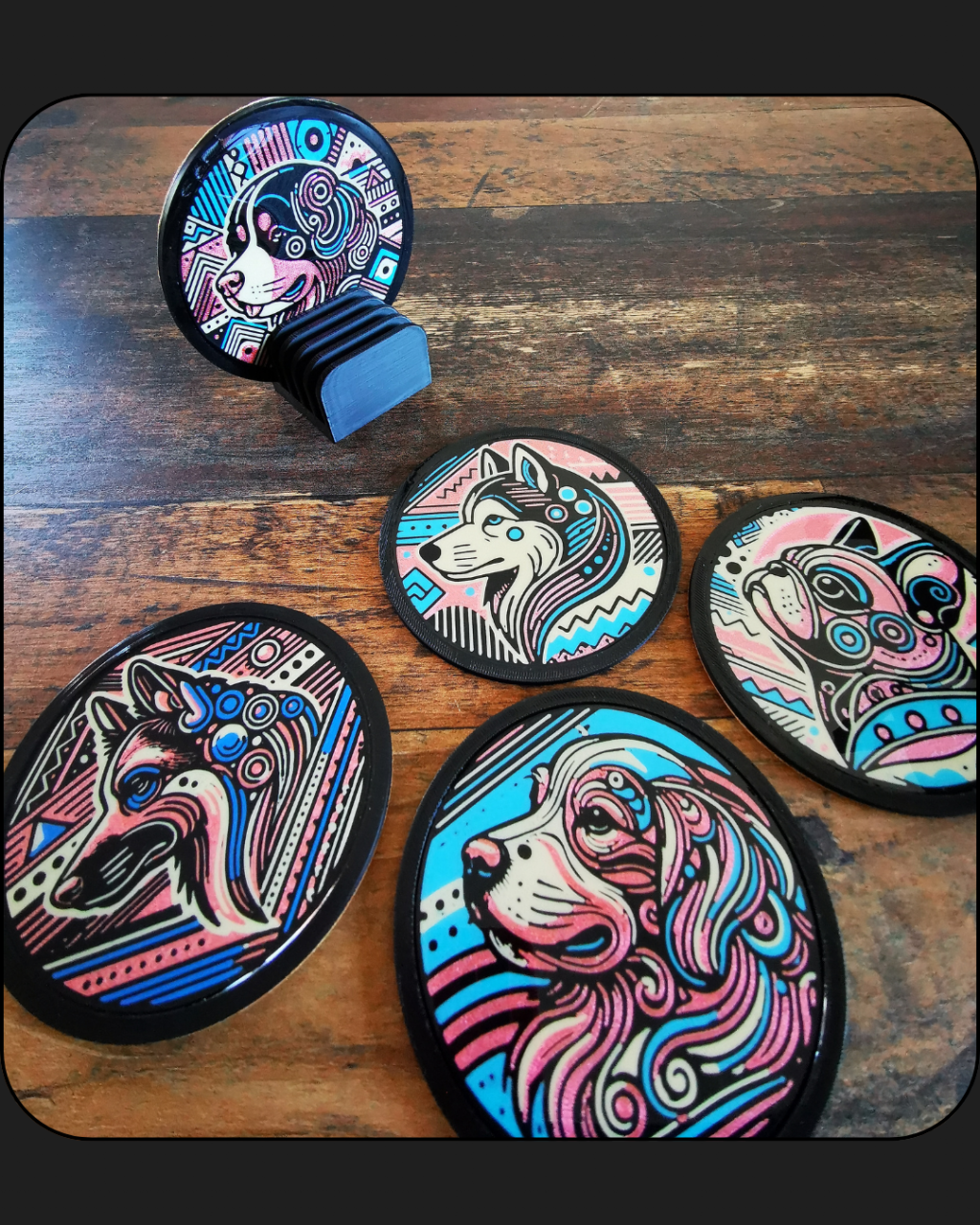 Coaster BarkDeco – suport pentru pahare cu design canin