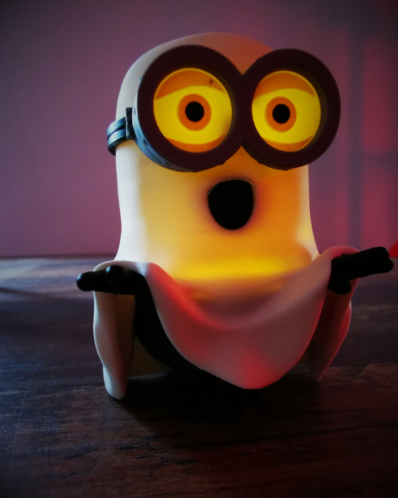 minion fantomă halloween decor printat 3D cu lumină led [2]