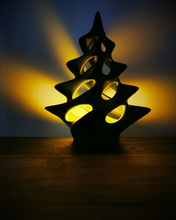 Brad spiralat - suport pentru lumanare LED de tip tea light [1]
