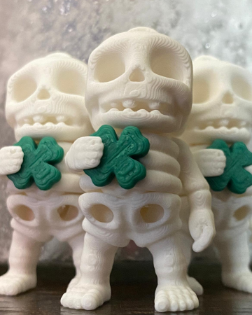 breloc patrick printat 3d schelet verde [2]