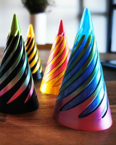 Fidget Spiral – un puzzle logic cu design unic, perfect ca jucărie antistres sau cadou surpriză. Produs Mystery Drop The O Range, printat local din PLA eco-friendly. [4]