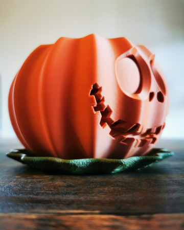 Ghiveci dovleac cu zâmbet – decor toamnă / Halloween [2]