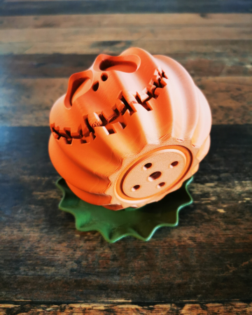 Ghiveci dovleac cu zâmbet – decor toamnă / Halloween [3]
