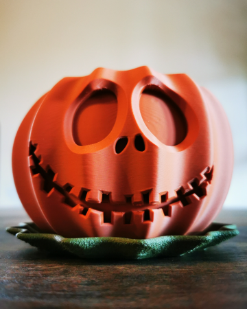 Accesorii pentru casă & birou - Ghiveci dovleac cu zâmbet – decor toamnă / Halloween