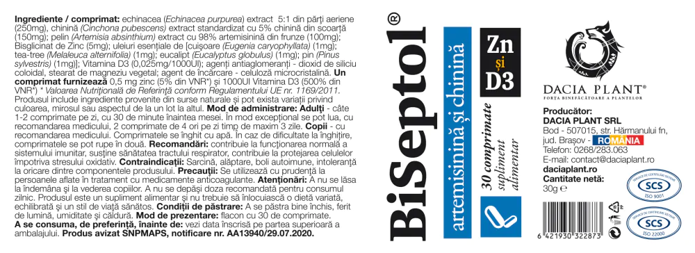 BiSeptol Sirop 100ml  Dacia Plant [4]