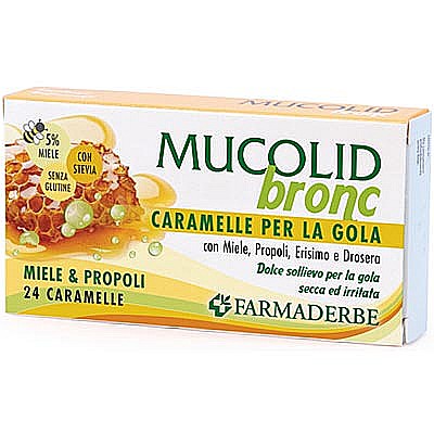 CARAMELE MUCOLID CU MIERE SI PROPOLIS 24 BUC FARMADERBE [1]