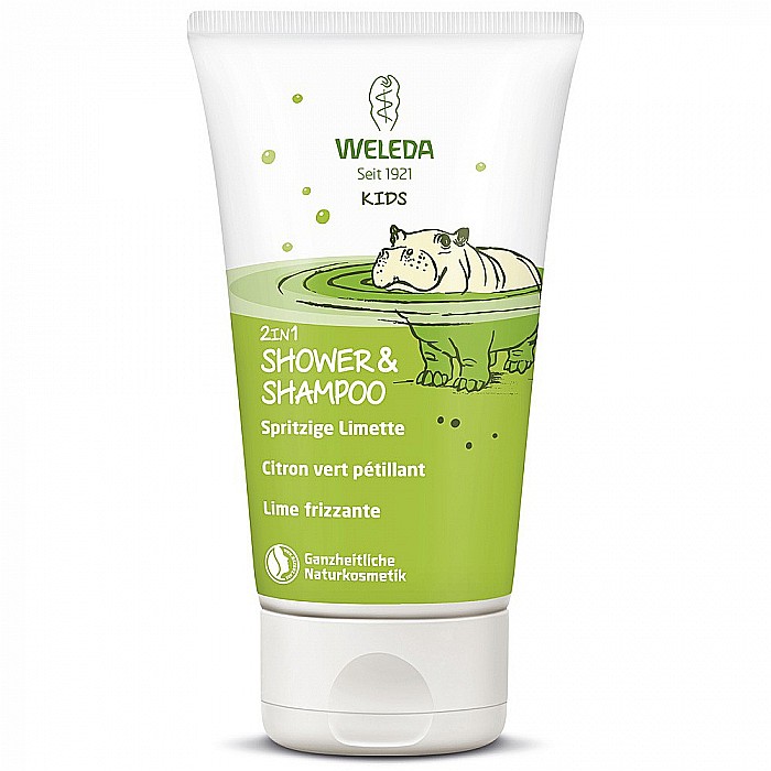 Weleda Kids 2 in 1 gel dus & sampon lime 150 ml [1]
