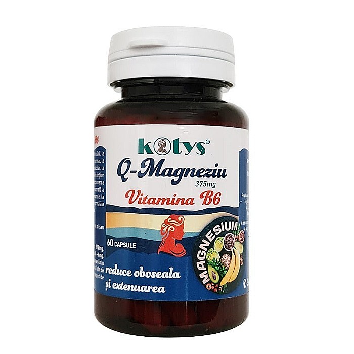 Q-MAGNEZIU 375mg + B6 60cps KOTYS [1]