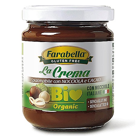 Dulcețuri si creme tartinabile - Cremă tartinabilă cu alune și cacao Bio fără gluten Farabella