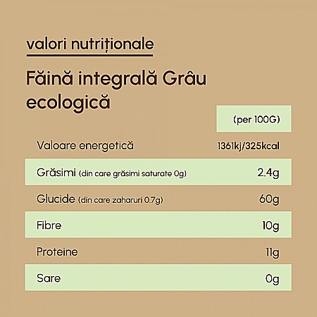 Făină integrală ecologică Grâu - 1 kg [1]
