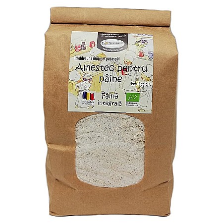 Alimente sanătoase - Făină ecologică integrală amestec pentru pâine - 1 kg