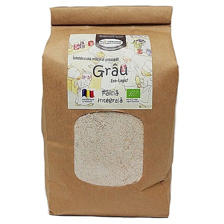 Alimente sanătoase - Făină integrală ecologică Grâu - 1 kg