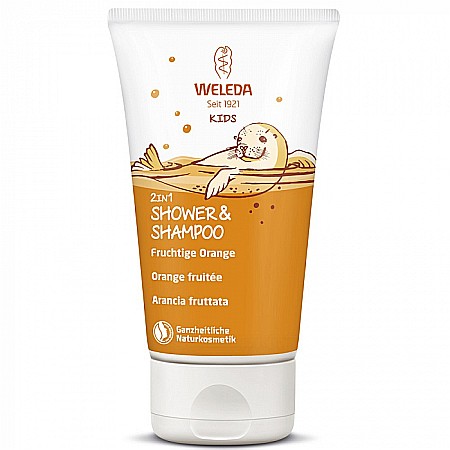 Îngrijirea părului - Weleda Kids 2 in 1 gel dus & sampon orange 150 ml