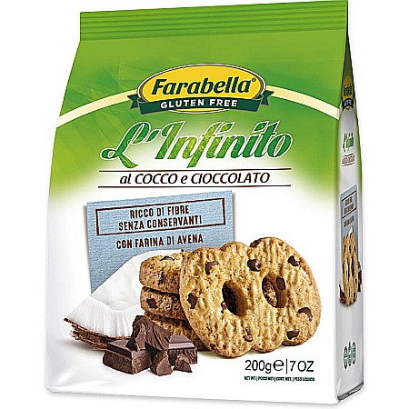 Biscuiți - Biscuiți Infinito cu cocos și ciocolată fără gluten Farabella