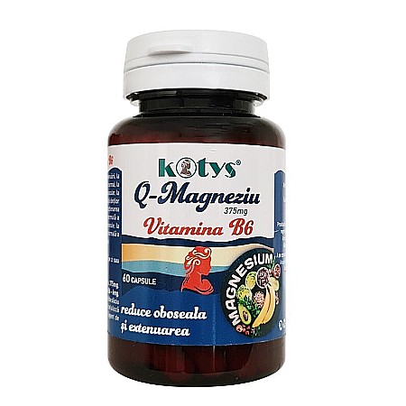 Magneziu - Q-MAGNEZIU 375mg + B6 60cps KOTYS