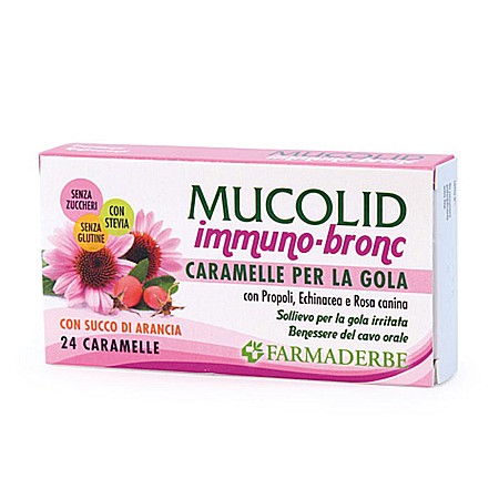Plante medicinale - CARAMELE MUCOLID CU PROPOLIS SI ECHINACEEA 24buc FARMADERBE