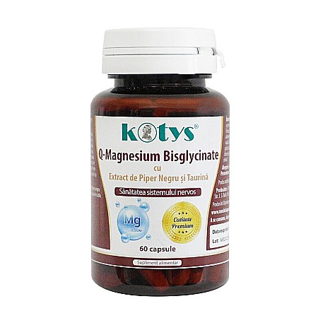 Magneziu - Q-MAGNEZIU BISGLICINAT 60cps KOTYS