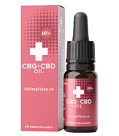 Fitoterapie - Ultima Flora Ulei CBG + CBD 10ml – 10% (500mg CBG + 500mg CBD)