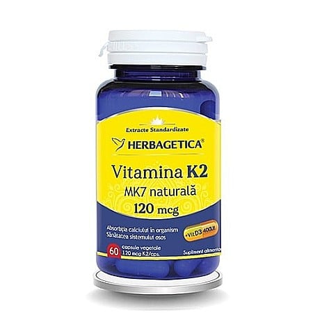 Circulație - HERBAGETICA VITAMINA K2 NATURALĂ 60cps