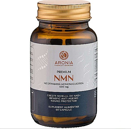 Vitamine - Aronia Premium NMN 500mg- 60 capsule cu o moleculă esențială pentru energie, longevitate și creier