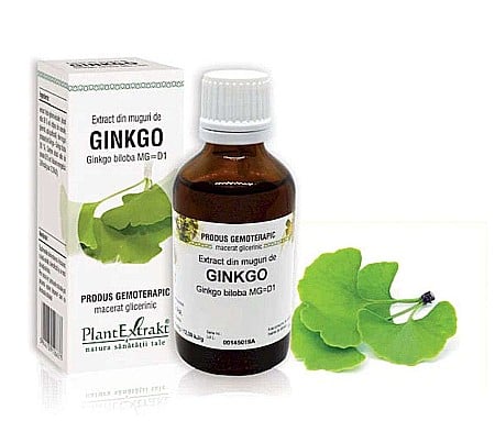 Vederea și auzul - Extract din muguri de Ginkgo - Ginkgo biloba MG=D1, 50 ml