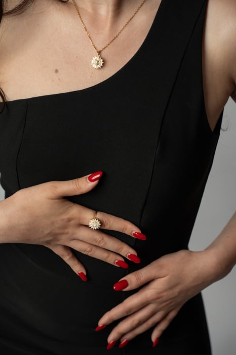 Colier Rotativ Anti-Stres Auriu Reglabil [3]