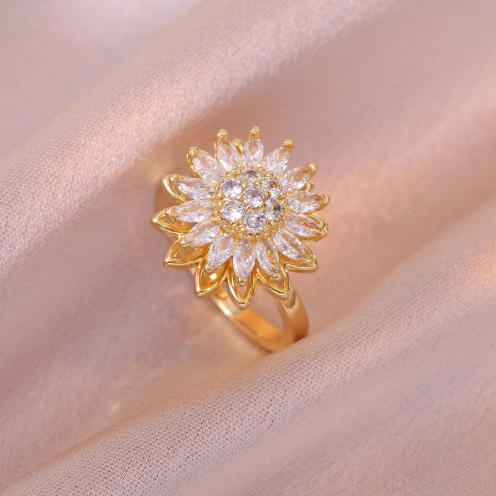 Inel Rotativ Anti-Stres Auriu Reglabil [3]