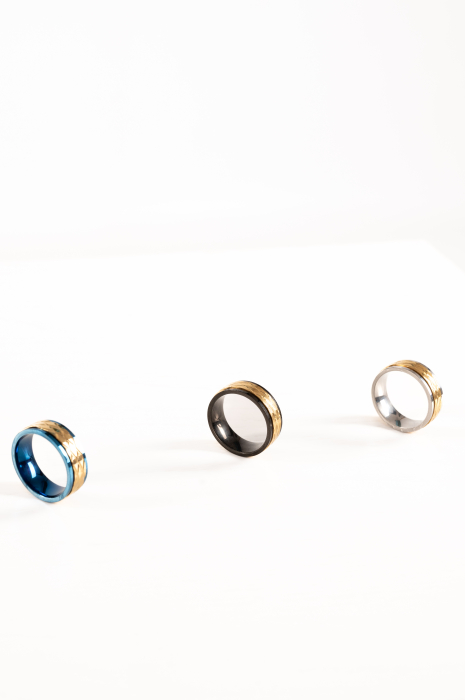 Inel UNISEX rotativ placat cu aur [7]